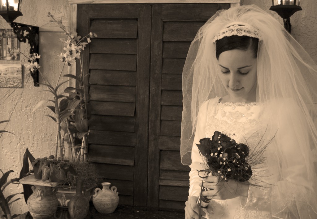 Bridal Image Sepia Tone Bridal Bride Novia Dress Wedding Picture Photo Photograph